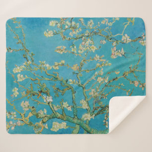Alandelboom bloeien door Van Gogh Sherpa Deken