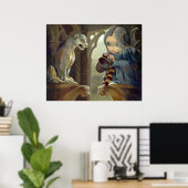 Alannah en Gargoyle ART PRINT gothic fairy (Thuiskantoor)