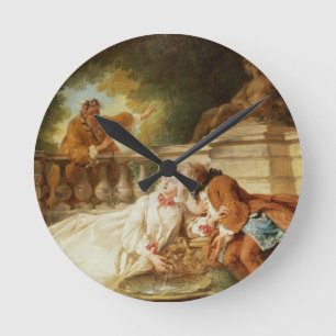 Alarm, 1723 (olie op doek) ronde klok