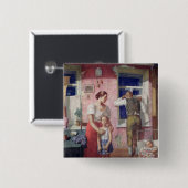 Alarm, 1934 vierkante button 5,1 cm (Voorkant /achterkant)