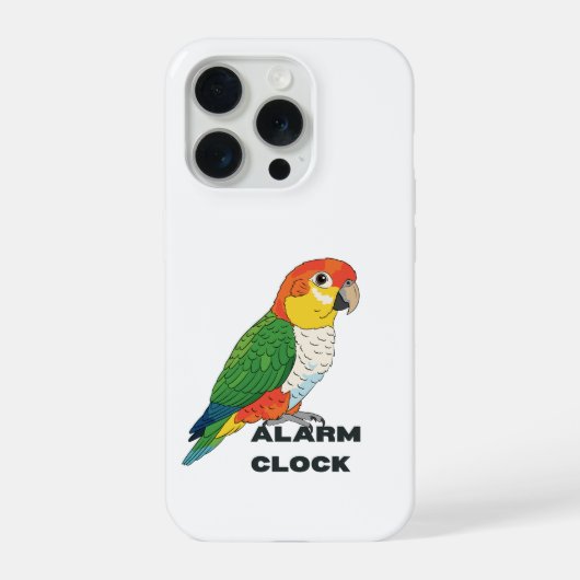 Alarm Clock Sun Conure – Loud Parrot iPhone Hoesje (Achterkant)