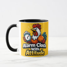 Alarm clock with attitude, roaster quote.