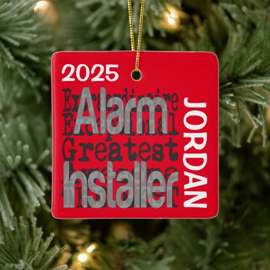 Alarm Installer Extraordinaire CUSTOM Keramisch Ornament (Boom)