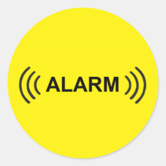 ALARM RONDE STICKER