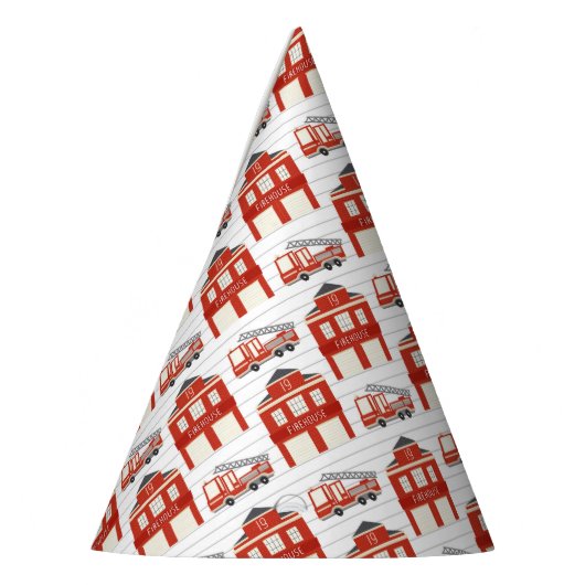 Alarm Slaan Brandweerwagen Verjaardag Feesthoedjes (Links)