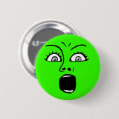 ALARMED! -Groen Ronde Button 5,7 Cm (Voorkant /achterkant)