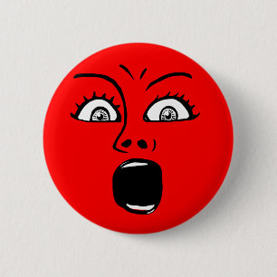 ALARMED! -Rood Ronde Button 5,7 Cm