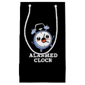 Alarmkakker Funny Alarm Clock Pun Dark BG Klein Cadeauzakje (Voorkant)