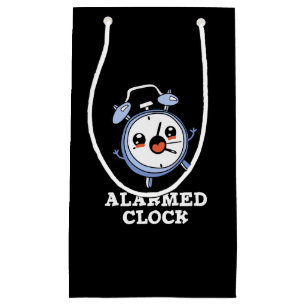 Alarmkakker Funny Alarm Clock Pun Dark BG Klein Cadeauzakje