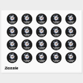 Alarmkakker Funny Alarm Clock Pun Dark BG Ronde Sticker (Vel)