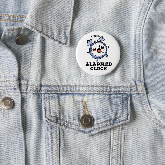 Alarmkakker Funny Alarm Clock Pun Ronde Button 5,7 Cm (In situ)