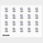 Alarmkakker Funny Alarm Clock Pun Ronde Sticker (Vel)