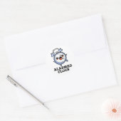 Alarmkakker Funny Alarm Clock Pun Ronde Sticker (Envelop)