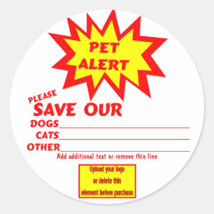 alarmmelders voor noodsituaties ronde sticker