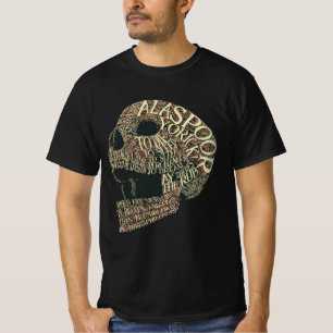 Alas Poor Yorick Shakespeare Hamlet Quotes T-shirt