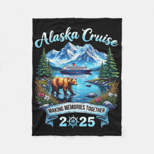 Alaska 2025 Gezinsvakantie Alaska Cruise Matching Fleece Deken