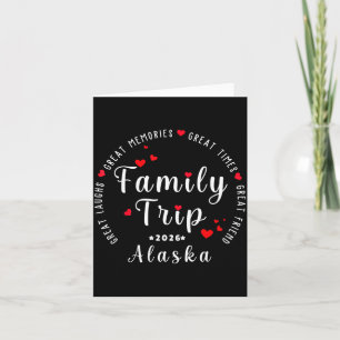 Alaska 2026 Vakantie Familie Matching Illustratie Kaart