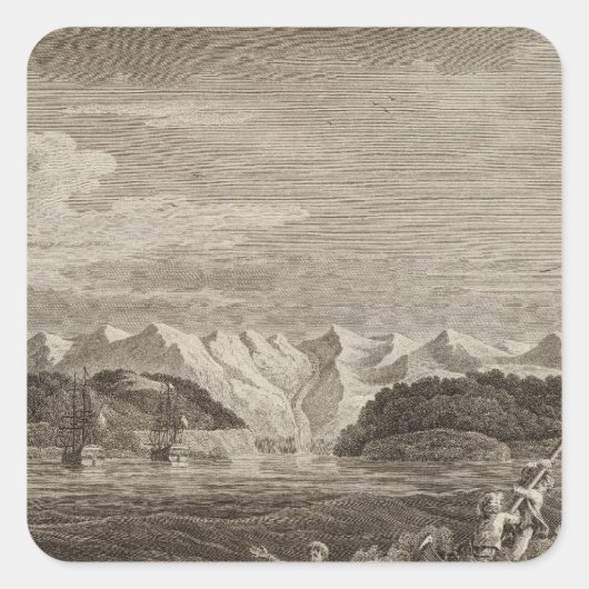 Alaska 5 vierkante sticker (Voorkant)