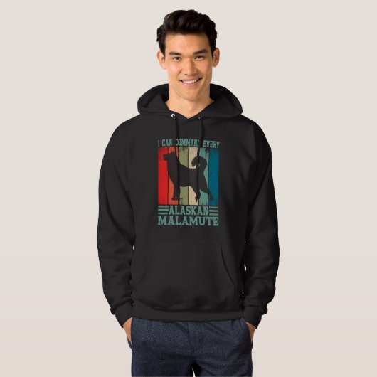 Alaska Adorable Dog Owner I Command Every Alaskan Hoodie (Voorkant volledig)