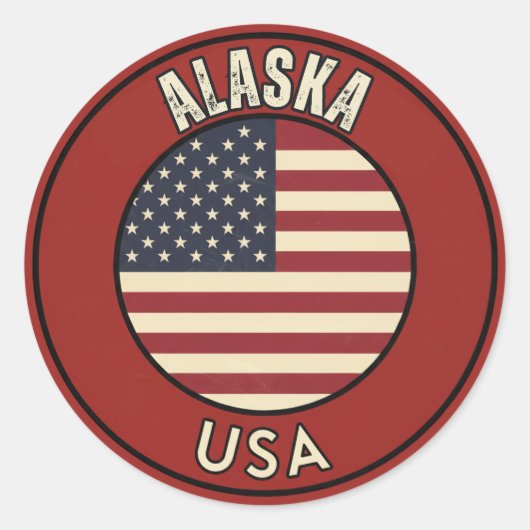 Alaska Adventure - The Last Frontier Gift Ronde Sticker (Voorkant)