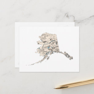 Alaska  Afbeelding Kaart Antiek State Chart