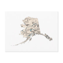 Alaska  Afbeelding Kaart Antiek State Chart