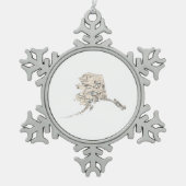 Alaska  Afbeelding Map Tin Sneeuwvlok Ornament (Voorkant)