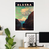 Alaska - Affiches Vintage voyage (Bureau à domicile)