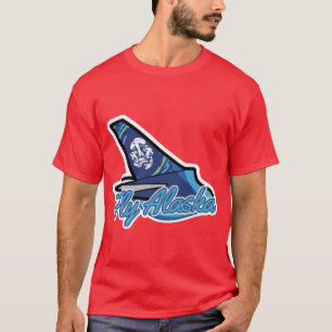 Alaska Airline Piloot op Paddenstoelen Vliegt Alas T-shirt