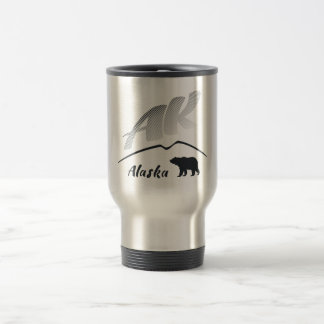 Alaska (AK) Kodiak bruin beer - Zwarte Logo Reisbeker