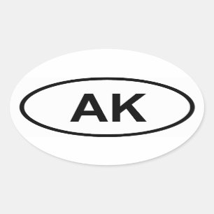 Alaska "AK" Ovale Sticker