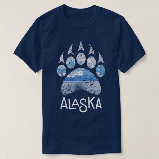 Alaska Alaskan Wildlife Beer Paw Aurora Borealis P T-shirt (Design voorkant)
