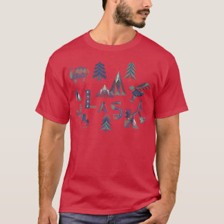 Alaska Alaskan Wildlife Native Ornament Aurora Bor T-shirt