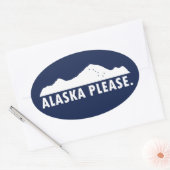 Alaska Alsjeblieft Ovale Sticker (Envelop)