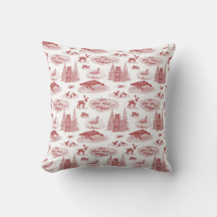 Alaska Animal Toile Sierkussen (Brick Red)