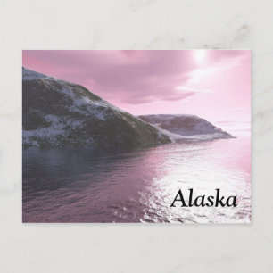 Alaska Arctische Roze Zonsopgang Ansichtkaart door Briefkaart