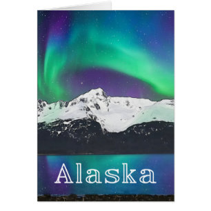 Alaska Aurora - Carte d'art de 5 po x 7 po