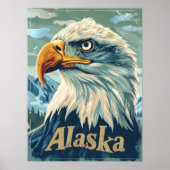 Alaska Bald Eagle Portret Poster (Voorkant)