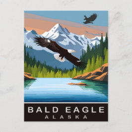 Alaska, Bald Eagle, Reizen Briefkaart