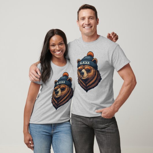 Alaska Bear with Beanie T-shirt (Unisex)
