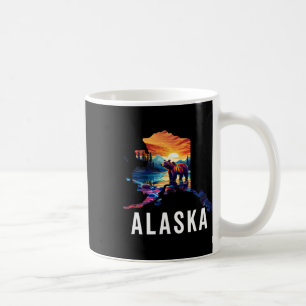 Alaska Beer Dier Alaska Kaart Souvenirs Vakantie Koffiemok