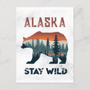  Alaska Beer Stay Wild Travel Briefkaart