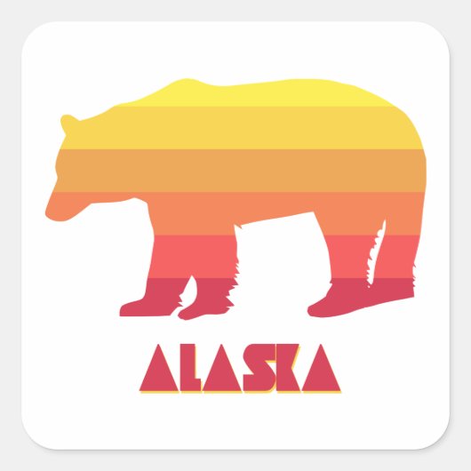 Alaska Beer Vierkante Sticker (Voorkant)