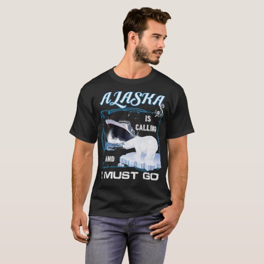 Alaska belt en ik moet    grappig kruipen t-shirt (Voorkant volledig)