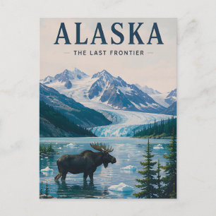 🏔️ Alaska Berg Gletsjer Wilde Dieren Uitzichten Briefkaart