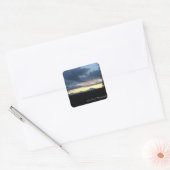 Alaska bergketen zonsondergang vierkante sticker (Envelop)