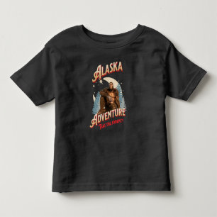 Alaska Bigfoot Avontuur Retro Wildernis Kunst Kinder Shirts