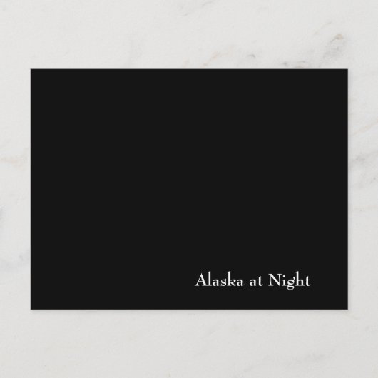 Alaska bij nacht briefkaart (Voorkant)
