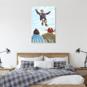 Alaska Blanket Toss - Barrow, Alaska Canvas Afdruk (Insitu (Slaapkamer))