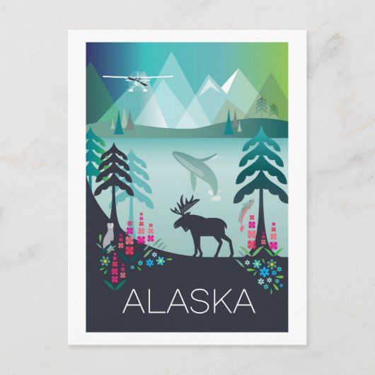 Alaska Briefkaart (Voorkant)